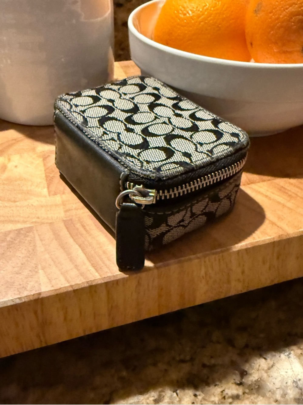 Coach khaki and brown signature C triple bottle pill case. - Picture 2 of 7